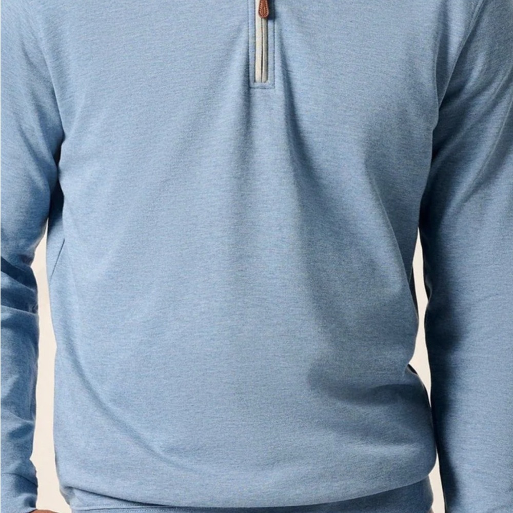 johnnie-O Light Blue Zip-Up Sweater Excellent Condition